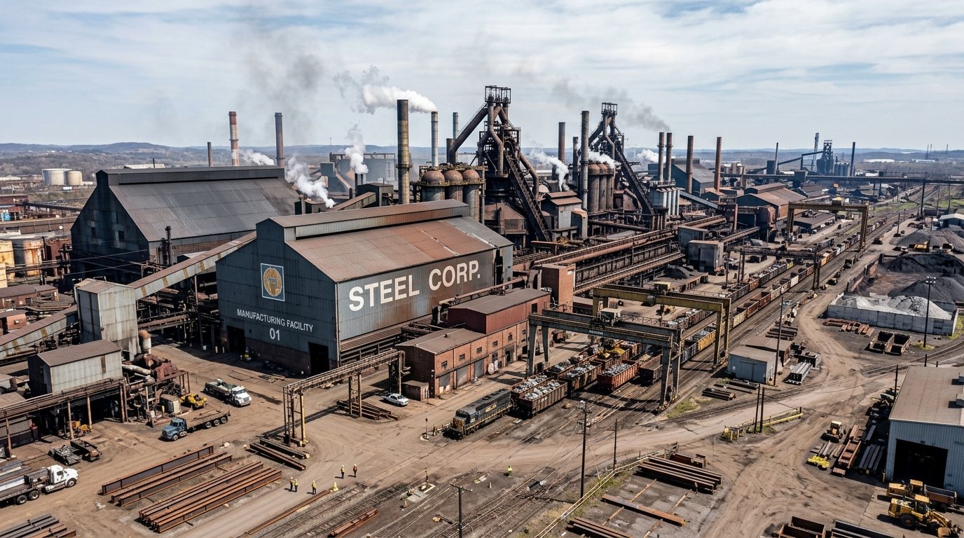 Heavy manufacturing steel plant