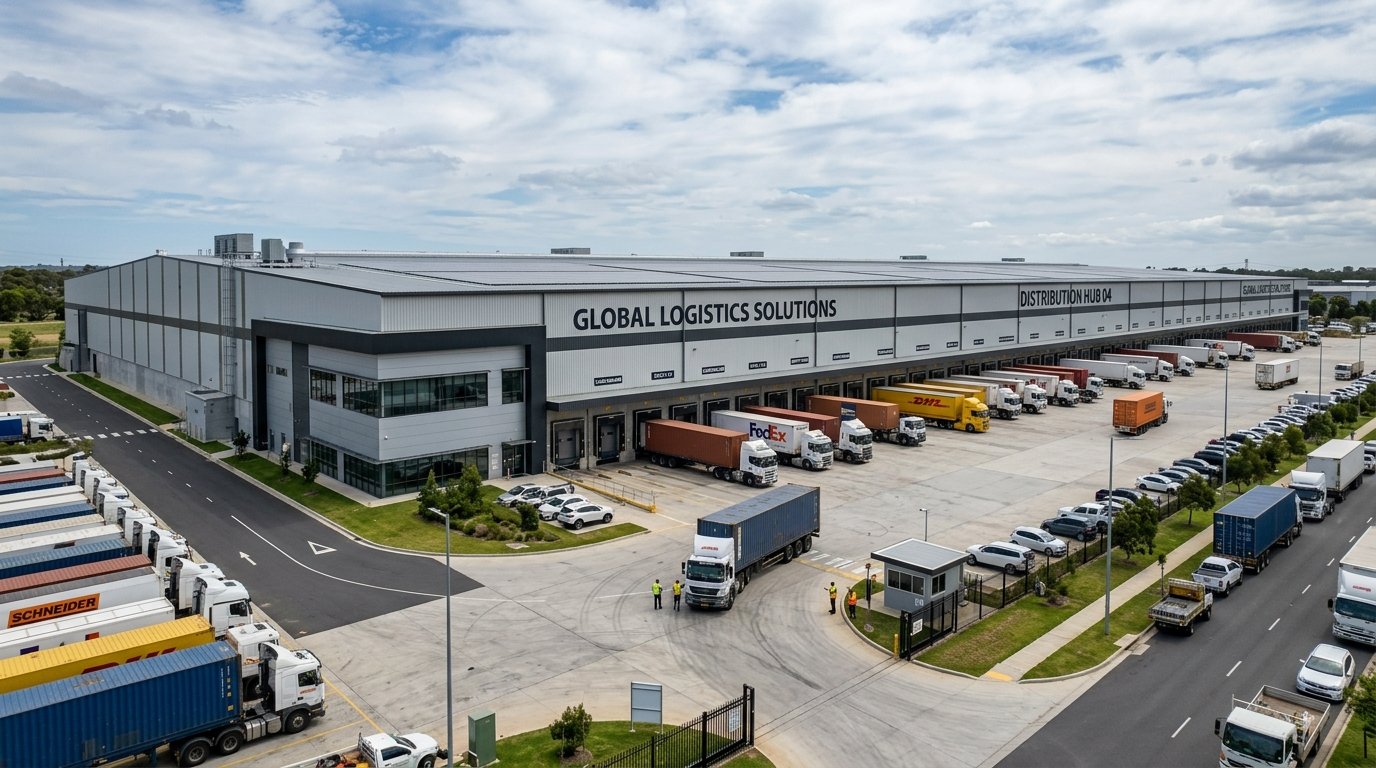 Large scale logistics warehouse
